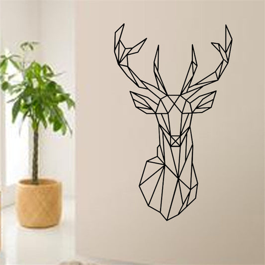 İskandinav Siyah Geyik Ev Dekor Duvar Sticker Çıkartma Seti