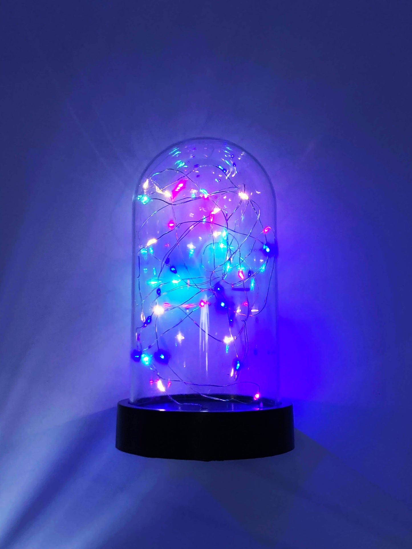Led Işıklı Ters Fanus 3 Metre Peri Tel ile Birlikte Rgb Renkli Teraryum Dekoratif Organizasyon Süsleme Hediye