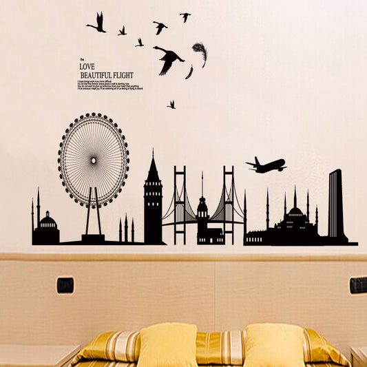 İstanbul Manzaralı Ev Dekor Duvar Sticker Çıkartma Seti
