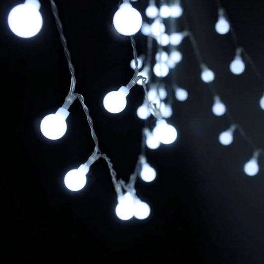 4 Metre Pilli Beyaz Led Işıklı Ampul Toplar Dekoratif Ev Aydınlatma Organizasyon Süsleme
