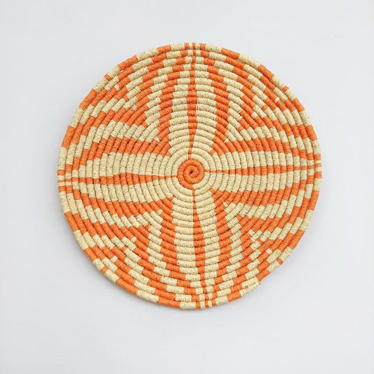 Beta 33 cm El Yapımı Dekoratif Hasır Duvar Tabağı Bohem Afrikan Etnik Ev Dekorasyon Aksesuarı