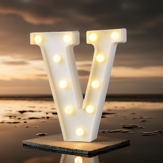 Dekoratif Led Işıklı V Harfi Organizasyon Aydınlatma Ev Süsleme Çocuk Bebek Odası Parti Doğum günü