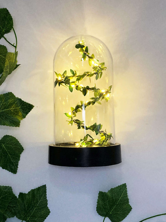 Led Işıklı Çiçek Ters Fanus 3 Metre Peri Tel ile Birlikte Sarmaşık Gün Işığı Teraryum Dekoratif Organizasyon Süsleme Hediye