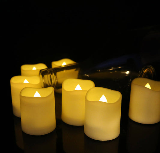 Led Işıklı Minik Sarı Mum Organizasyon Ev Süsleme Pilli