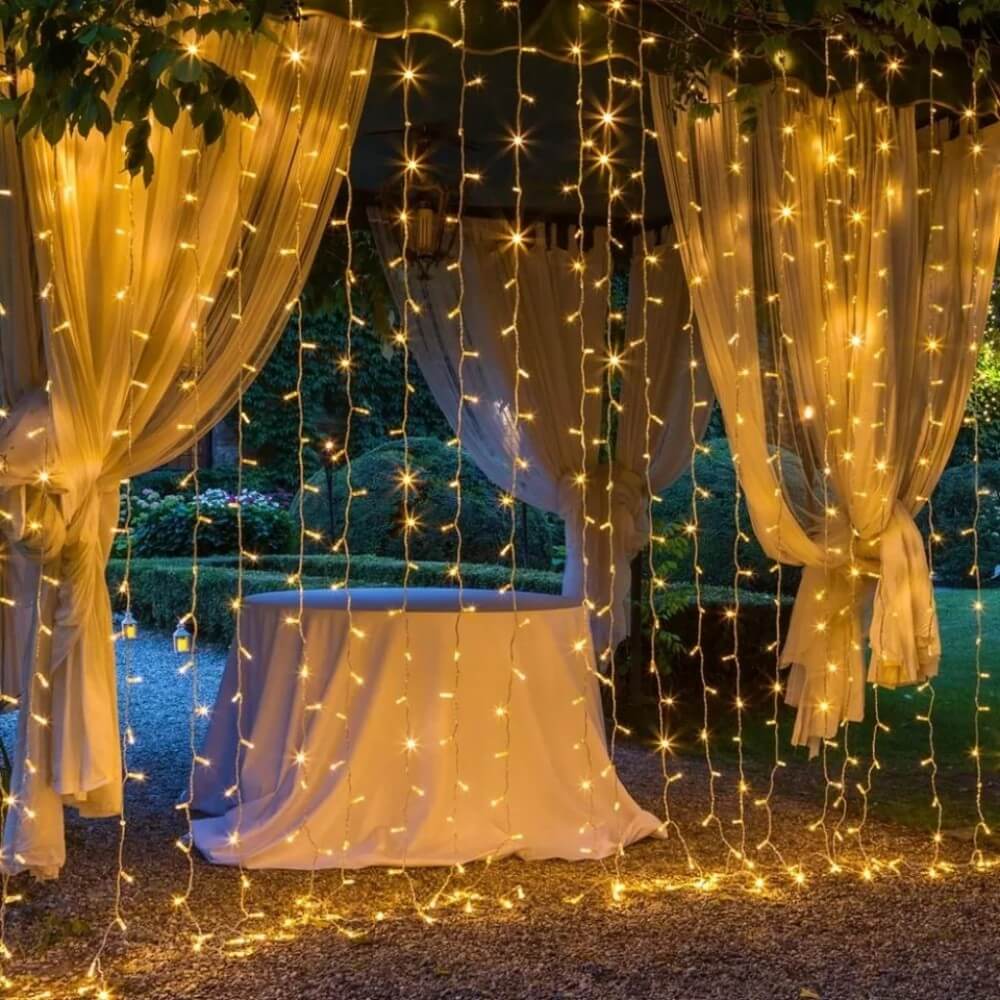 2X2 Metre Fişli Perde Led Işıklar Animasyonlu Eklemeli Dekoratif Organizasyon Dükkan Süsleme Ramazan Yılbaşı