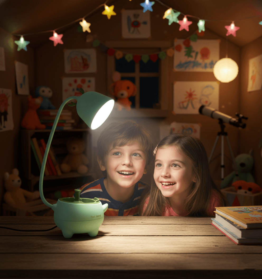 Özel Tasarım Pet Şarjlı Gece Masa Lambası Dokunmatik 3 Farklı Led Işıklı Hediyelik Çocuk Odası