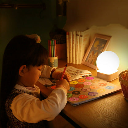Sese Ve Dokunmaya Duyarlı Silikon Dolunay Gece Lambası Çocuk Bebek Odası Hediyelik Renkli