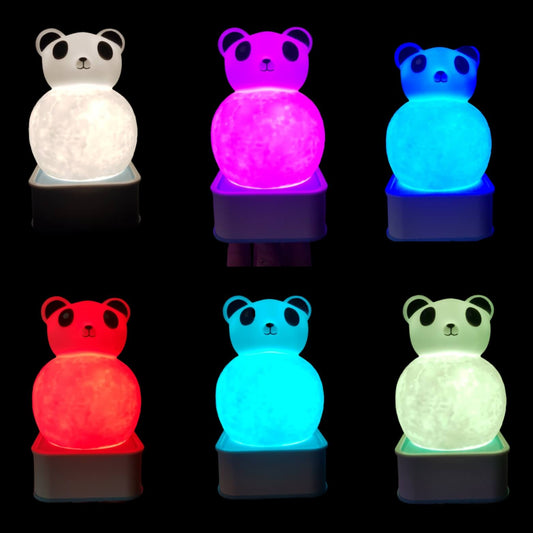 Sese Ve Dokunmaya Duyarlı Silikon Panda Gece Lambası Çocuk Bebek Odası Hediyelik Renkli