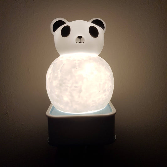 Sese Ve Dokunmaya Duyarlı Silikon Panda Gece Lambası Çocuk Bebek Odası Hediyelik Renkli
