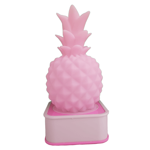 Sese Ve Dokunmaya Duyarlı Silikon Pembe Ananas Gece Lambası Çocuk Bebek Odası Hediyelik Renkli