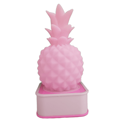 Sese Ve Dokunmaya Duyarlı Silikon Pembe Ananas Gece Lambası Çocuk Bebek Odası Hediyelik Renkli